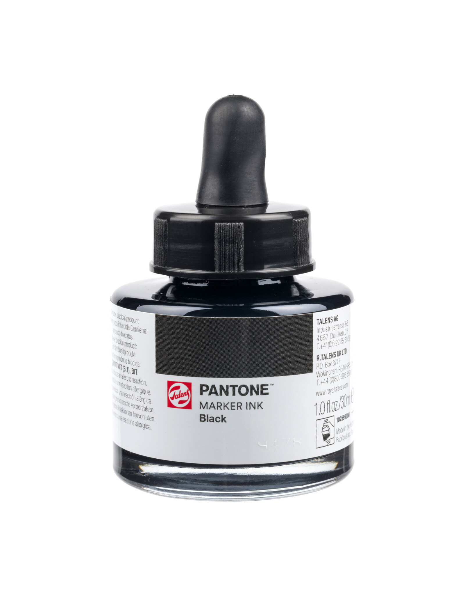 Pantone Talens Pantone Marker Ink Bottle 30ml, Black