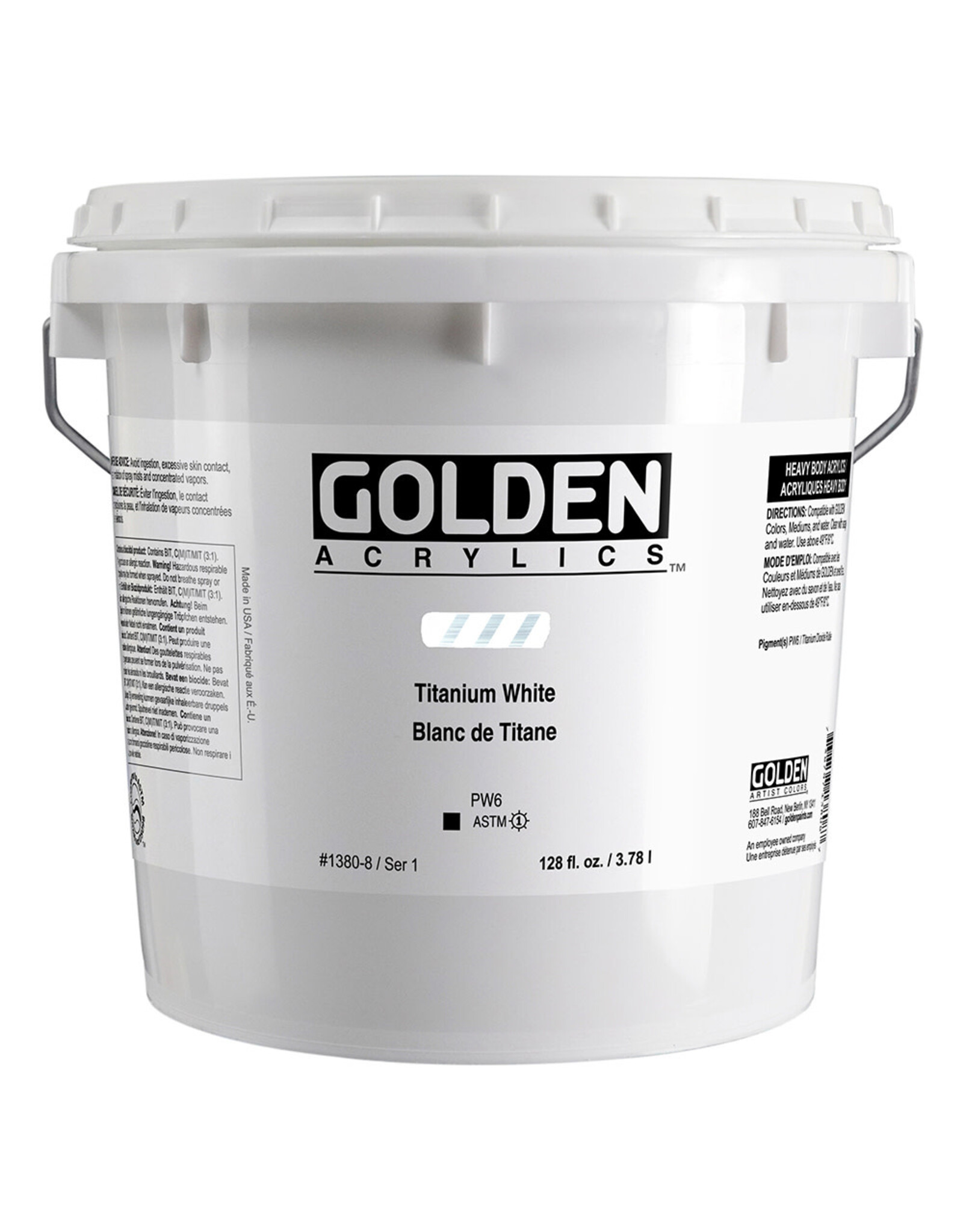 Golden Golden Heavy Body Acrylic Paint, Titanium White, 128oz