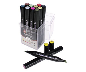 Lyra Aqua Brush Duo Brush Markers - Set of 12 Water-Based Brush Pens for  Artists of All Ages - Dual Tip Markers for Fine Details and Wide Strokes -  Durable Coloring Markers