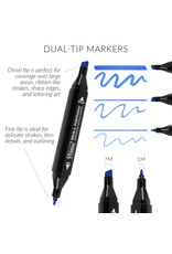 W.A. Portman WA Portman 12pc Prima Coastal Woodland Professional Dual Tip Alcohol Markers Set - Chisel & Fine Point Multi-Surfaced Alcohol Art Markers Set
