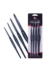 W.A. Portman WA Portman 4pc Round Watercolor Paint Brushes Set #4, #8, #12, #16 - 100% Vegan, Cruelty-Free W.A. Portman WA Portman 4pc Round Watercolor Paint Brushes Set #4, #8, #12, #16 - 100% Vegan, Cruelty-Free