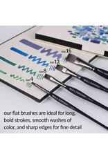 W.A. Portman WA Portman 4pc Flat Paint Brushes Set #4, #8, #12, #16 - 100% Vegan, Cruelty-Free W.A. Portman WA Portman 4pc Flat Paint Brushes Set #4, #8, #12, #16 - 100% Vegan, Cruelty-Free