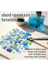 W.A. Portman WA Portman Flat Paint Brushes Professional 4pc Set #4, #8, #12, #16 – 100% Vegan, Cruelty-Free with Triangular Comfort Grip