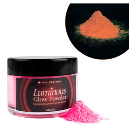 W.A. Portman WA Portman Luminous Pink Coral Nebula 60g (2.12 oz) Glow in the Dark Pigment Powder - Pink to Orange