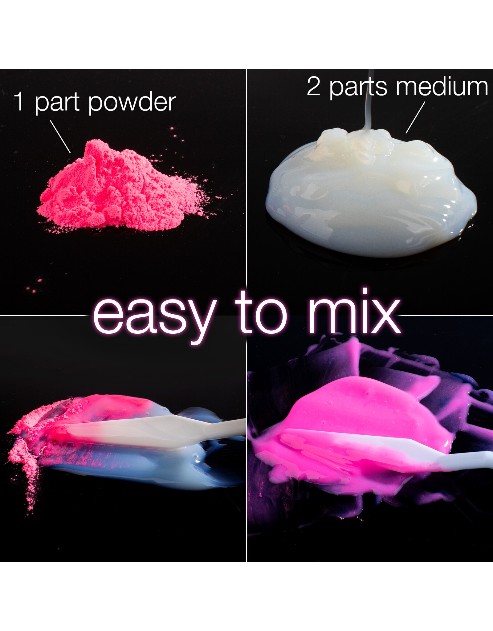 W.A. Portman WA Portman Luminous Pink Coral Nebula 60g (2.12 oz) Glow in the Dark Pigment Powder - Pink to Orange