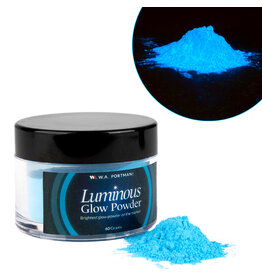 W.A. Portman WA Portman Luminous Blue Moon 60g (2.12oz) Glow in the Dark Pigment Powder - Blue to Turquoise