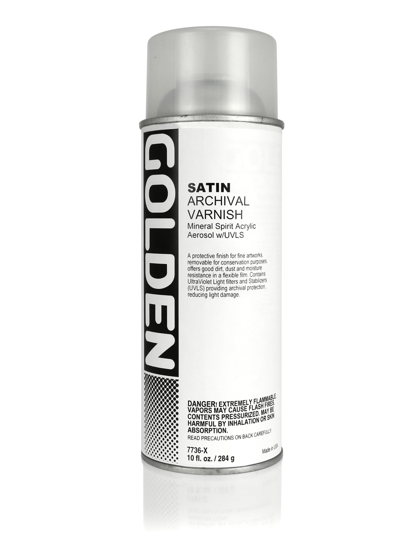 Golden Golden Mineral Spirit Acrylic Spray Varnish, Satin 10oz