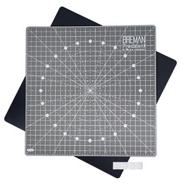 W.A. Portman WA Portman 13x13" Rotary Self Healing Cutting Mat Set with Grippers – Non-Slip Backing Rotating Cutting Mats – 360° Full Rotation Cutter Board