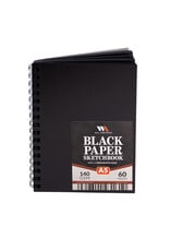 W.A. Portman WA Portman A5 (6" x 8.25") Black Paper Sketchbook