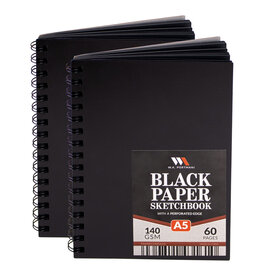 W.A. Portman WA Portman 2-Pack A5 (6" x 8.25") Black Paper Sketchbook