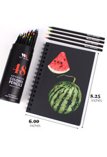W.A. Portman WA Portman Black Paper Sketchbook A5 (6" x 8.25") – 60 Pages (30 Sheets)140 GSM Acid-Free Black Sketchbook for Drawing