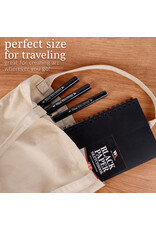 W.A. Portman WA Portman Black Paper Sketchbook A5 (6" x 8.25") – 60 Pages (30 Sheets)140 GSM Acid-Free Black Sketchbook for Drawing