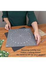 W.A. Portman WA Portman 13x13" Rotary Self Healing Cutting Mat Set with Grippers – Non-Slip Backing Rotating Cutting Mats – 360° Full Rotation Cutter Board W.A. Portman WA Portman 13x13" Rotary Self Healing Cutting Mat Set with Grippers – Non-Slip Backing Rotating Cutting Mats – 360° Full Rotation Cutter Board