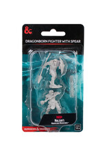 WIZKIDS Dungeons & Dragons Nolzur`s Marvelous Unpainted Miniatures: W5 Dragonborn Male Fighter with Spear