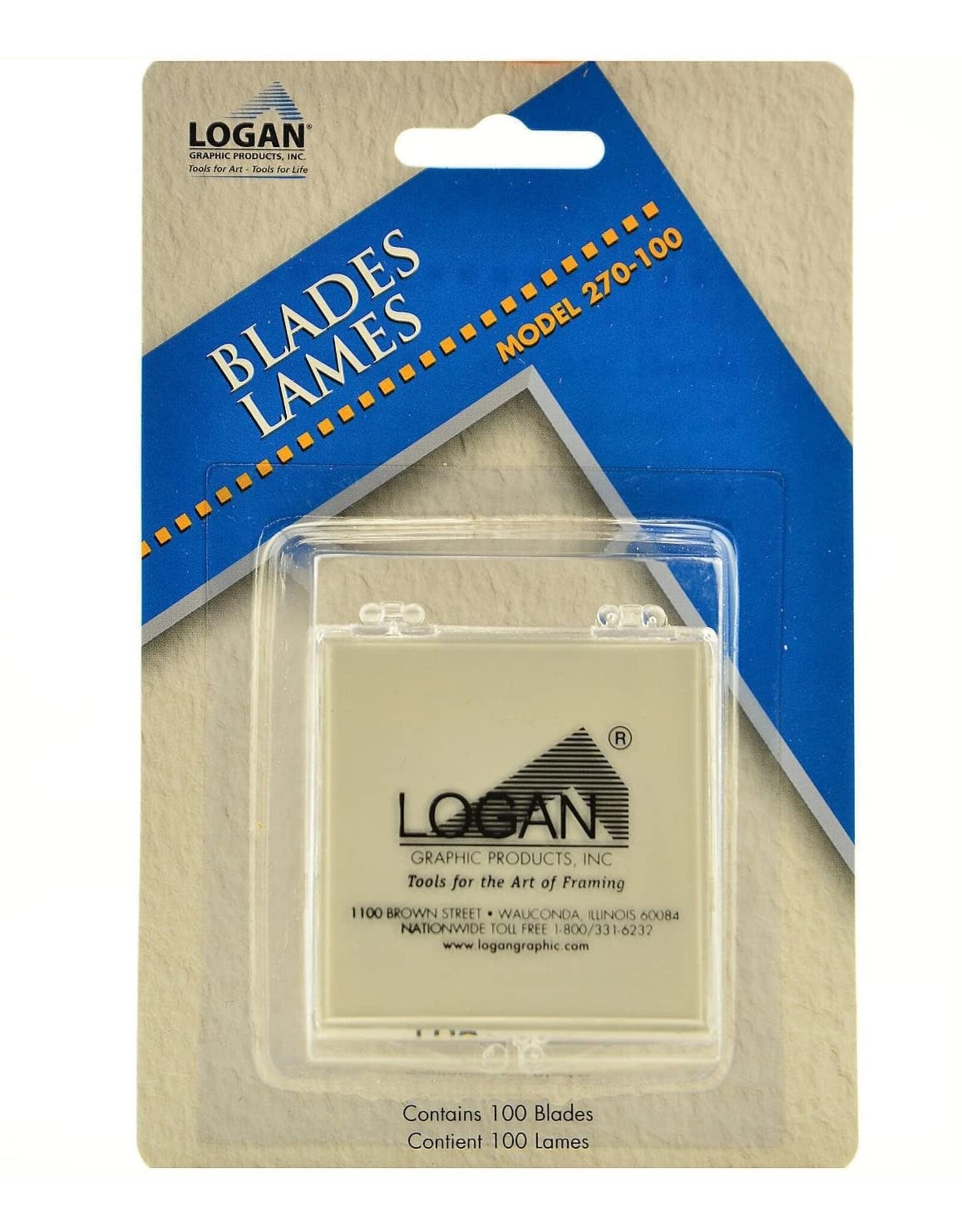 Logan Mat Cutter 270 Replacement Blades, 100Pack The Art Store