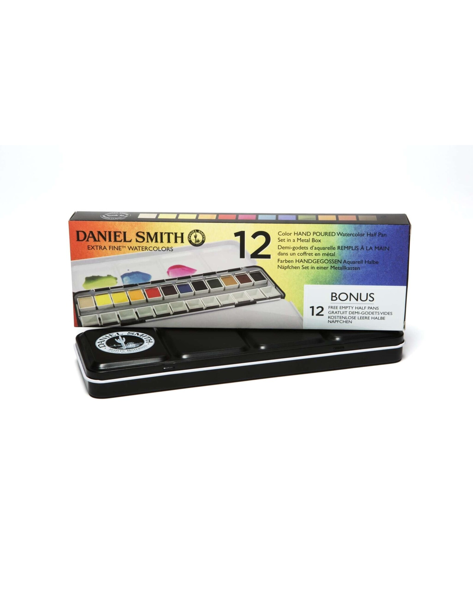 DANIEL SMITH Daniel Smith Watercolor Half Pan Sets - Metal Box, Set of 12 Colors