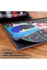 W.A. Portman WA Portman Black Paper Sketchbook 2-Pack A4 (8.3" x 11.7") – 60 Pages (30 Sheets) 140 GSM Acid-Free Black Book Marker Paper W.A. Portman WA Portman Black Paper Sketchbook 2-Pack A4 (8.3" x 11.7") – 60 Pages (30 Sheets) 140 GSM Acid-Free Black Book Marker Paper