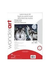 CLEARANCE Wonderart Midnight Wolves Latch Hook Kit 27" x 40"