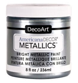 CLEARANCE  DecoArt Americana Decor Metallics, Silver 8oz