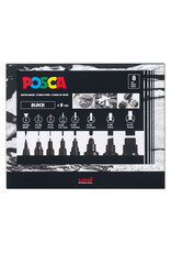 POSCA Uni POSCA Paint Markers, 8-Piece All Black Set