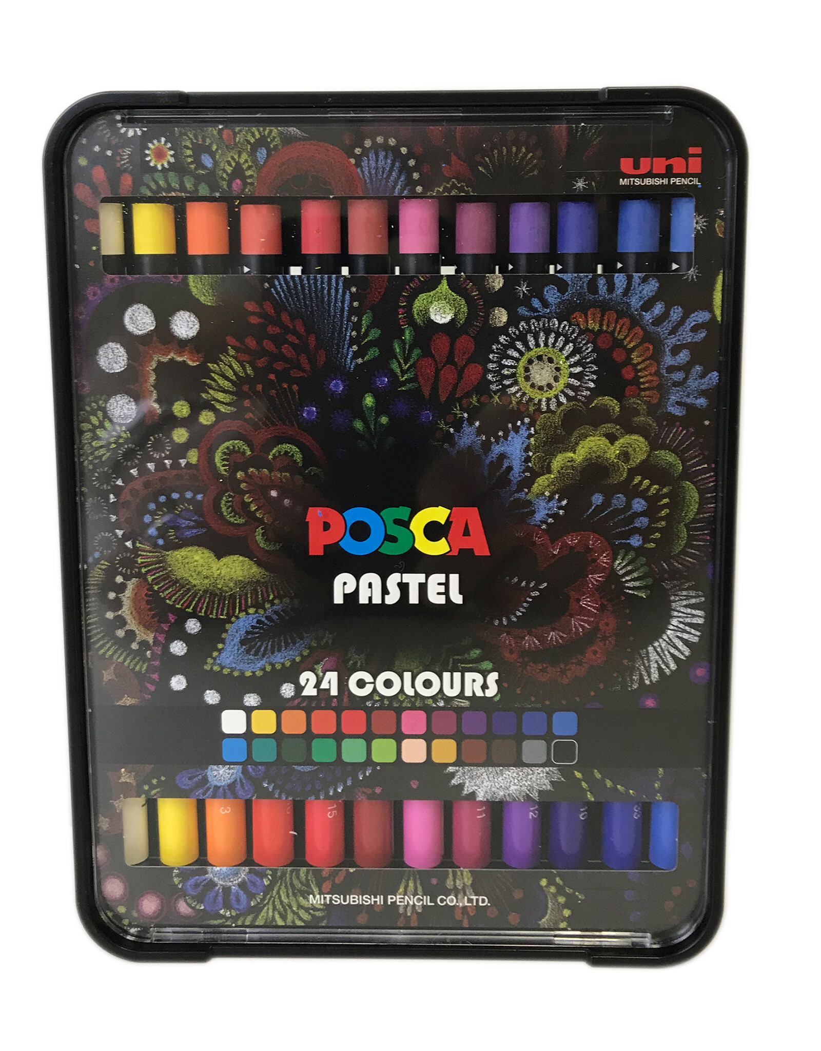 CLEARANCE Uni POSCA Pastel Pencil, Set of 24