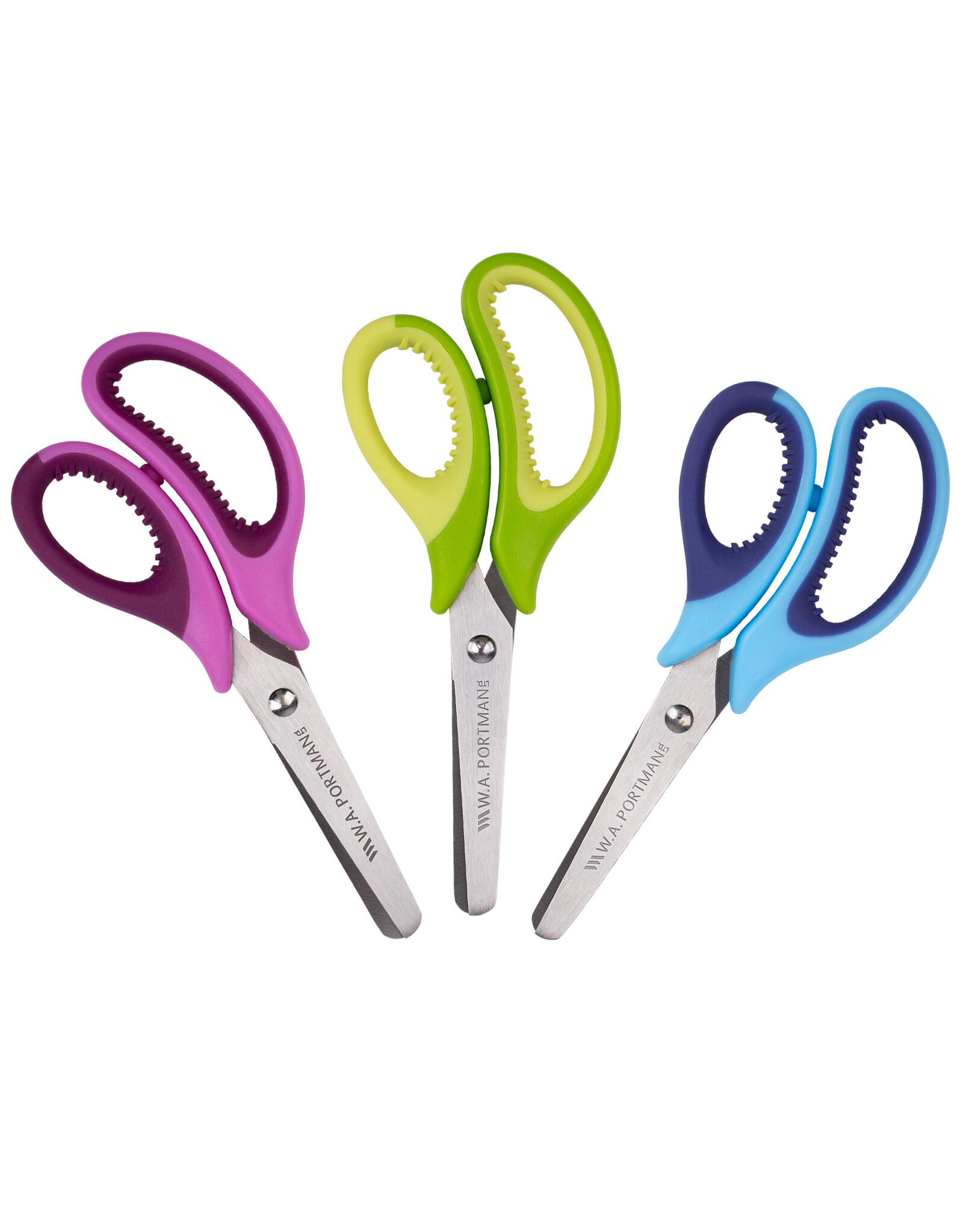 W.A. Portman WA Portman 3 Pack Blunt Scissors for Kids - 5" Blunt Tip Child Safety Scissors