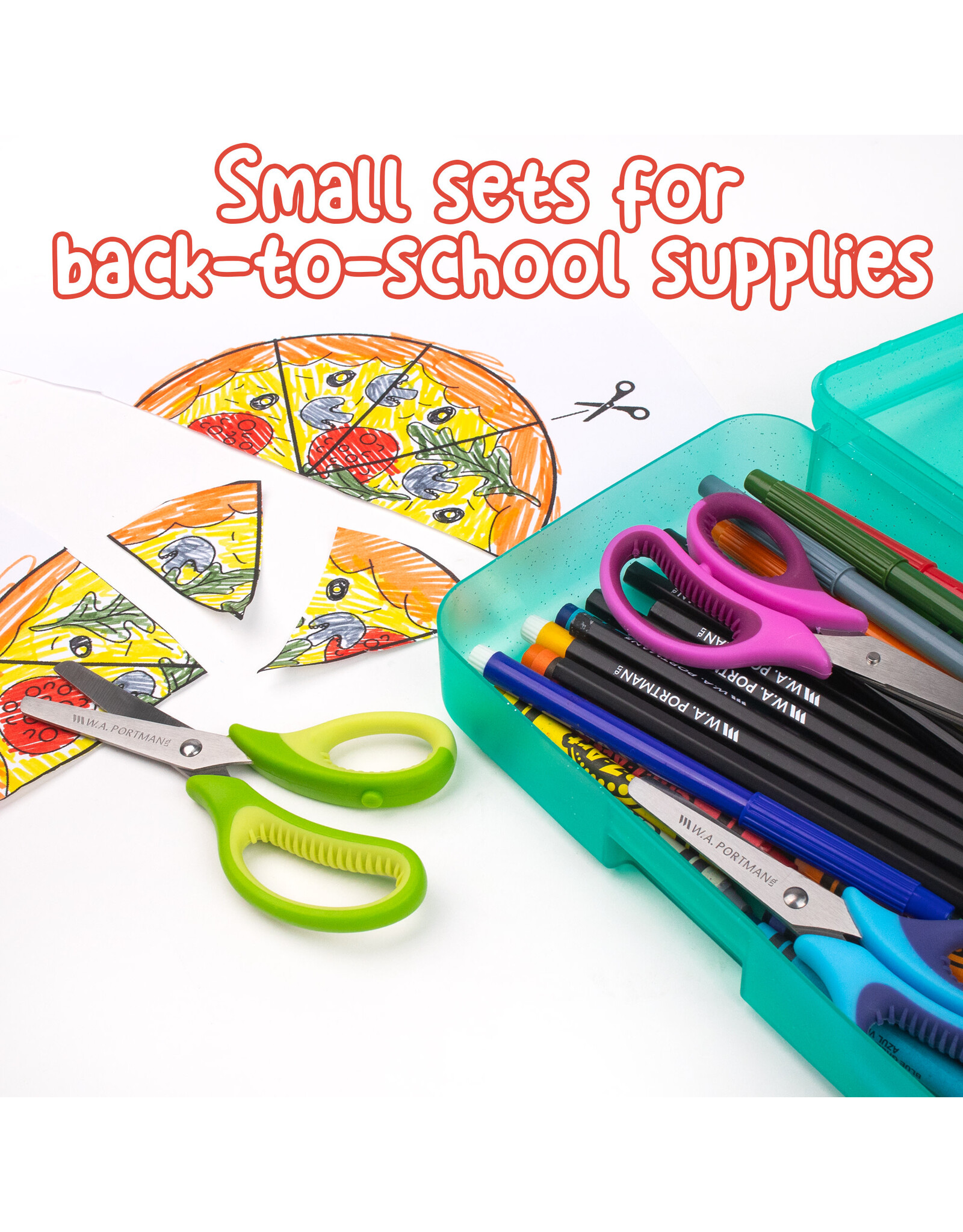 W.A. Portman WA Portman 6 Pack Blunt Scissors for Kids - 5" Blunt Tip Child Safety Scissors