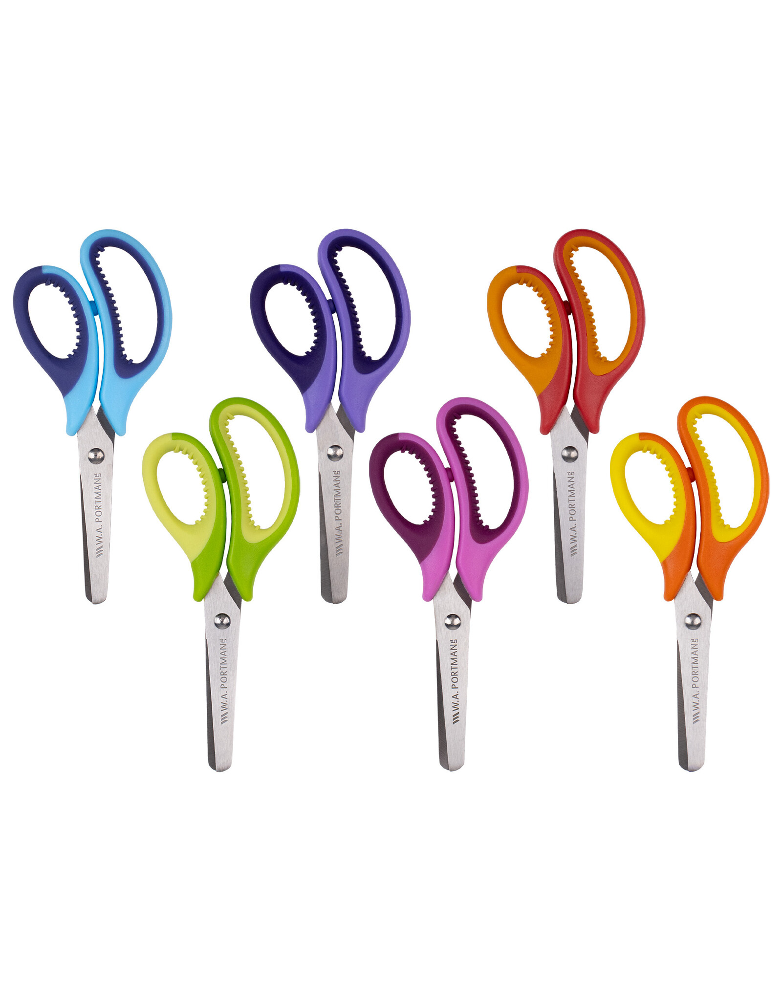 W.A. Portman WA Portman 6 Pack Blunt Scissors for Kids - 5" Blunt Tip Child Safety Scissors