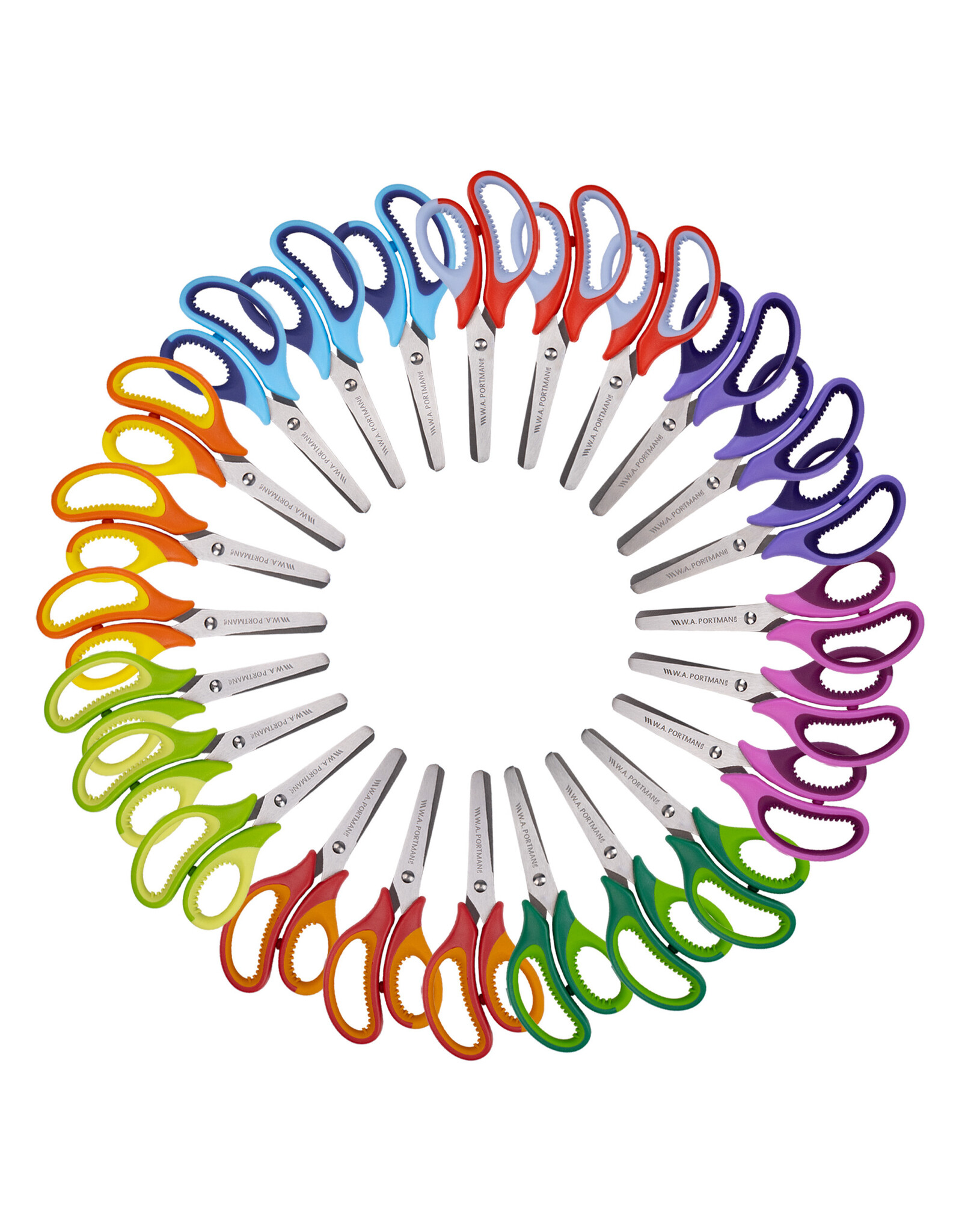 W.A. Portman WA Portman 24 Pack Blunt Scissors for Kids - 5" Blunt Tip Child Safety Scissors