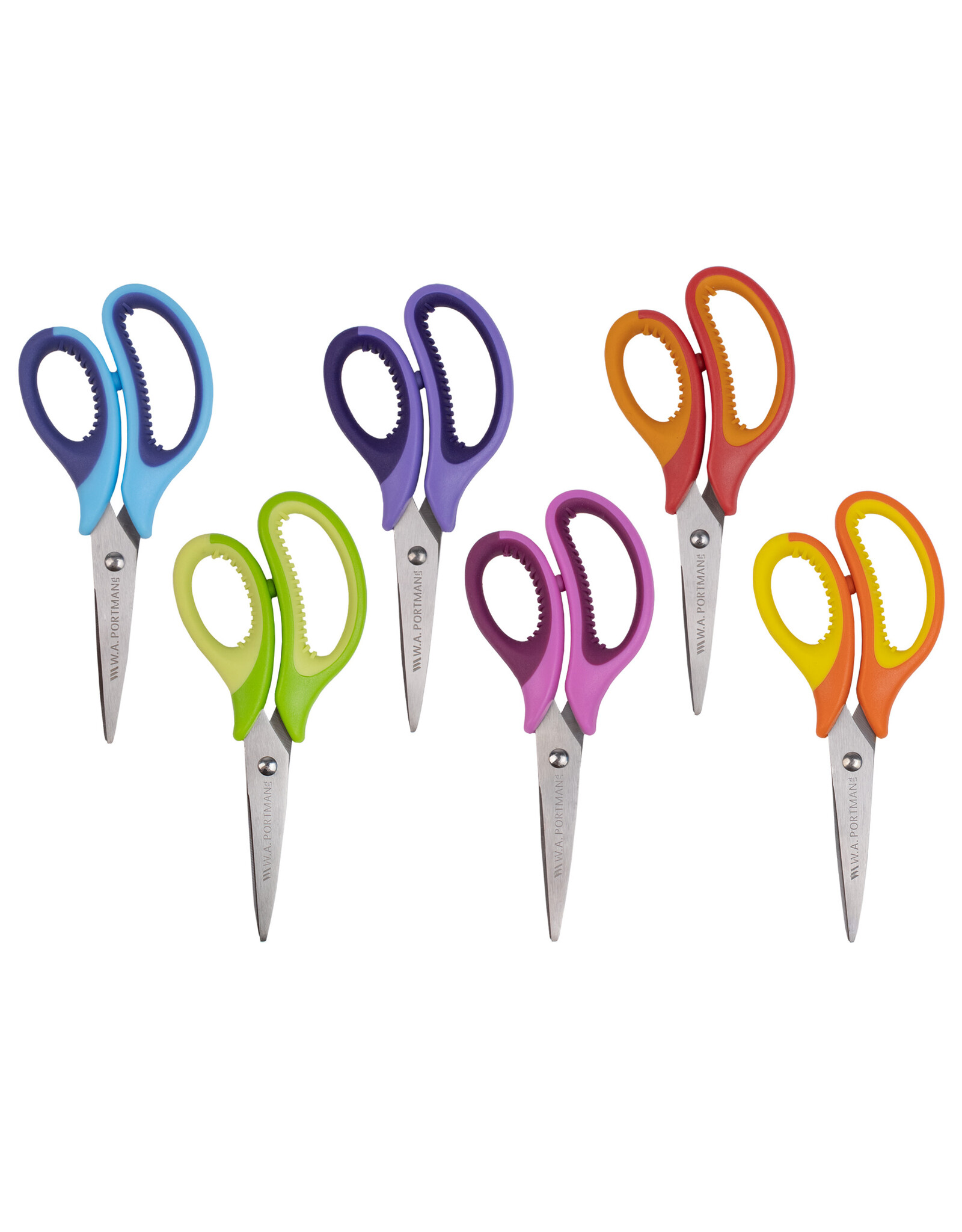 W.A. Portman WA Portman 6 Pack Pointed Scissors for Kids - 5" Pointed Tip Kids Scissors for School