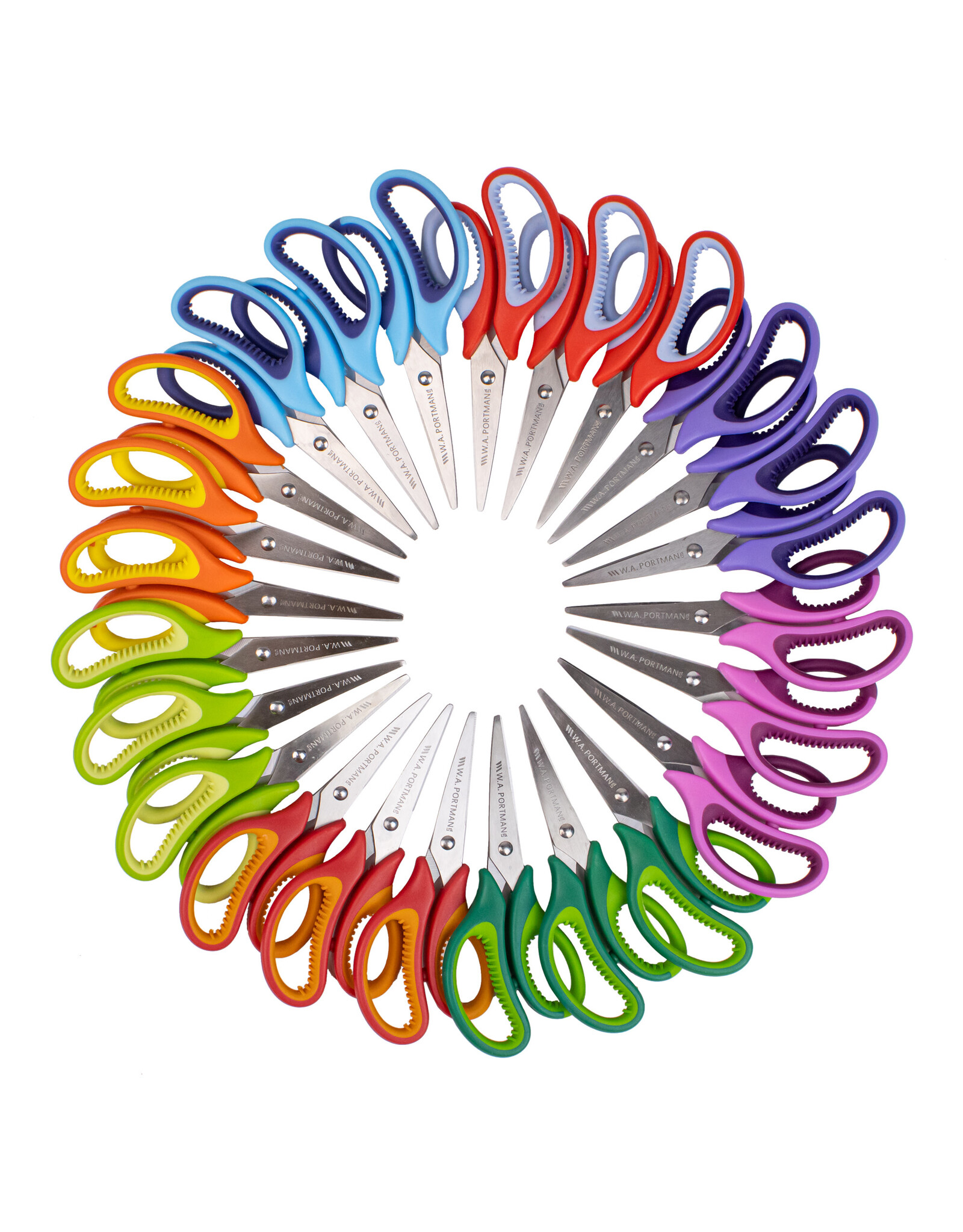 W.A. Portman WA Portman 24 Set  (2 x 12‑Packs) Pointed Scissors for Kids - 5" Pointed Tip Kids Scissors for School