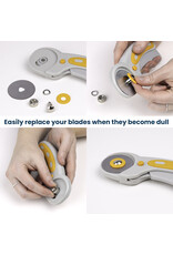 W.A. Portman WA Portman Fabric Cutter Wheel - 45mm Rotary Cutter for Fabric with Safety Lock & 10 Extra Rotary Blades W.A. Portman WA Portman Fabric Cutter Wheel - 45mm Rotary Cutter for Fabric with Safety Lock & 10 Extra Rotary Blades