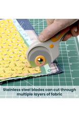 W.A. Portman WA Portman Fabric Cutter Wheel - 45mm Rotary Cutter for Fabric with Safety Lock & 10 Extra Rotary Blades W.A. Portman WA Portman Fabric Cutter Wheel - 45mm Rotary Cutter for Fabric with Safety Lock & 10 Extra Rotary Blades