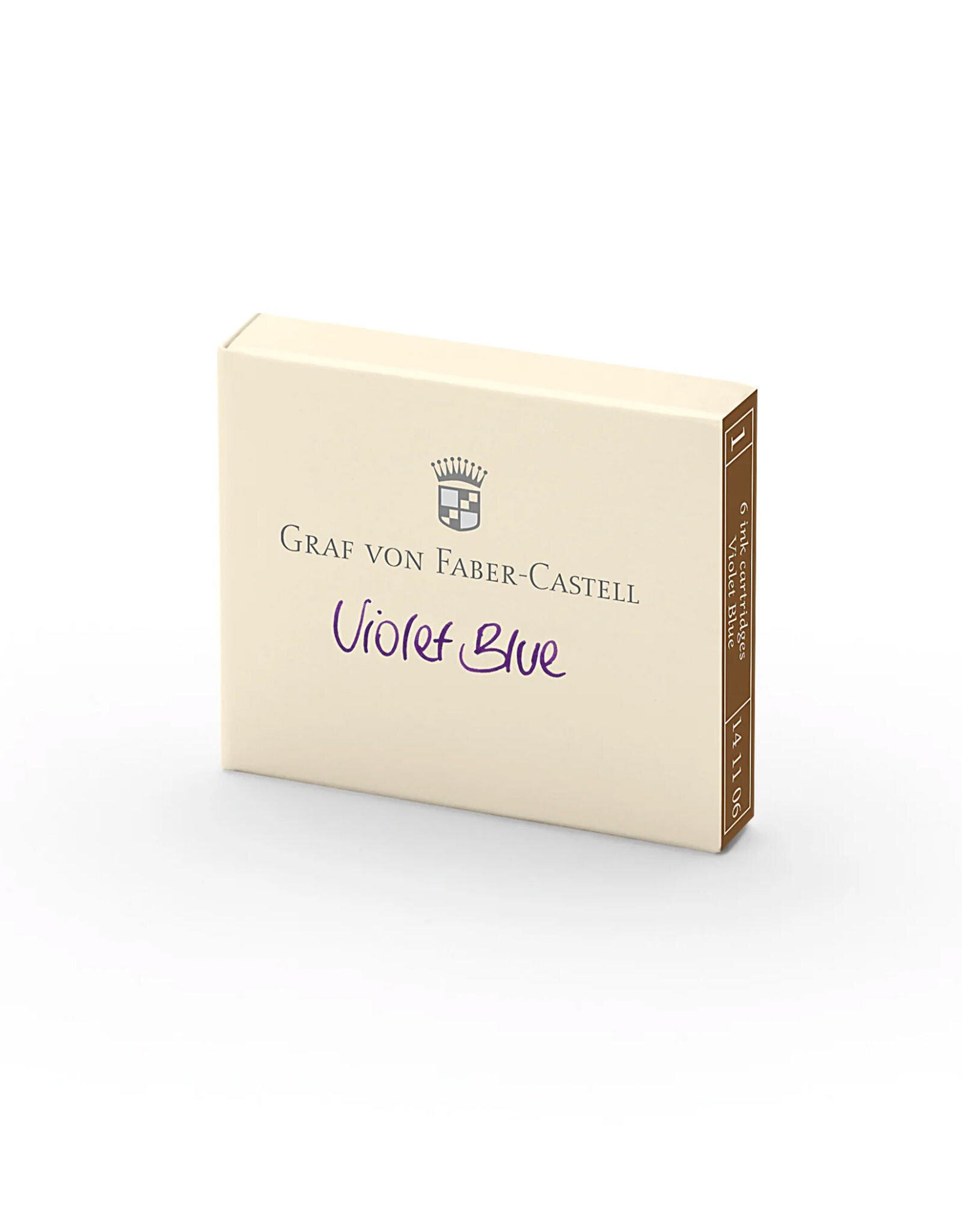 FABER-CASTELL Faber-Castell Ink Cartridge Set of 6, Violet Blue