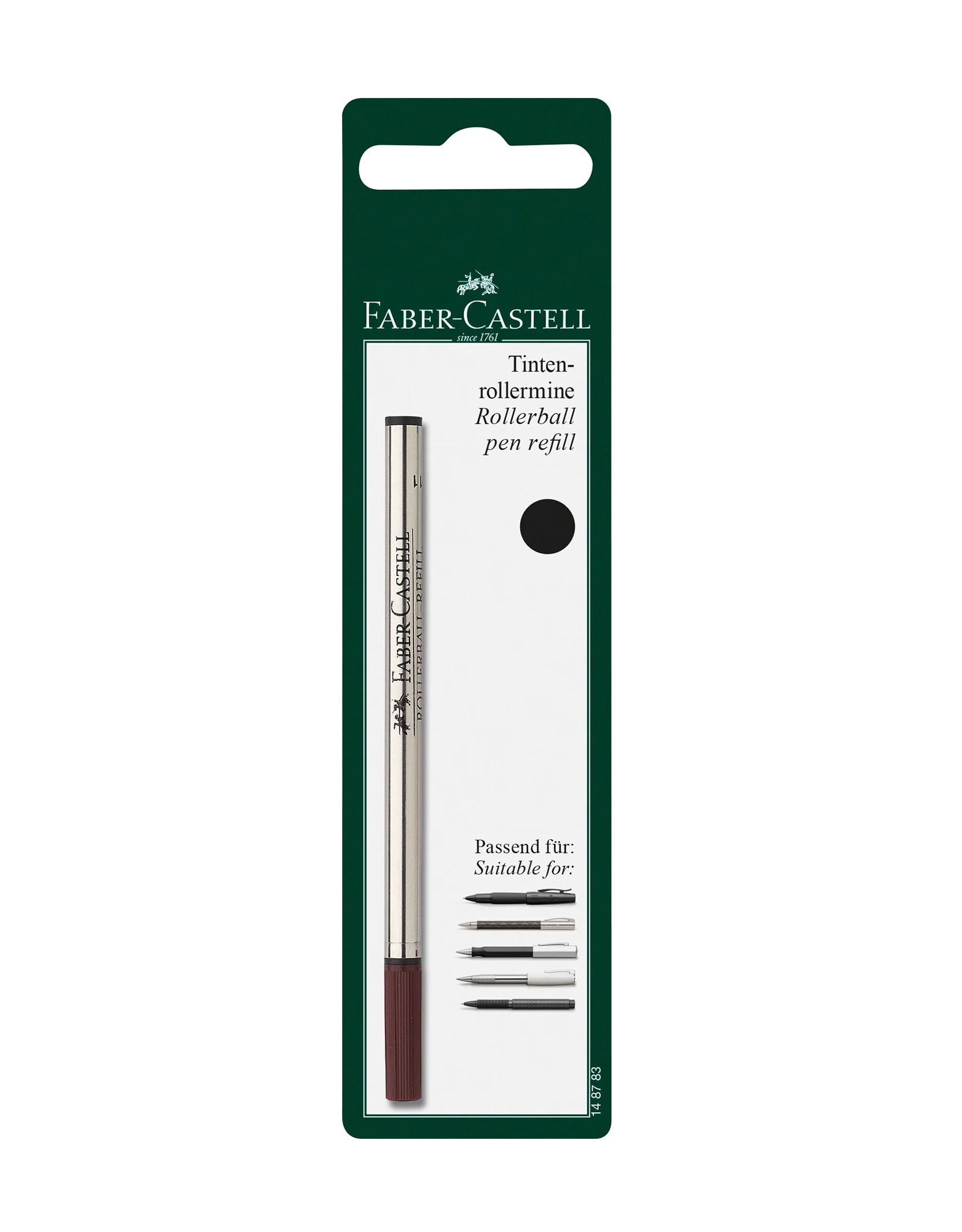 FABER-CASTELL Faber-Castell Rollerball Pen Refill, Black
