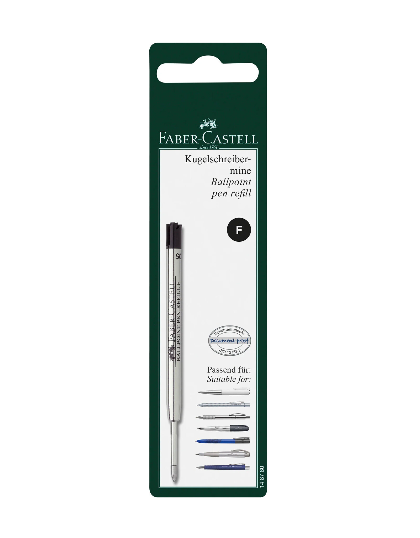 CLEARANCE Faber-Castell Ballpoint Pen Refill, Black, Fine