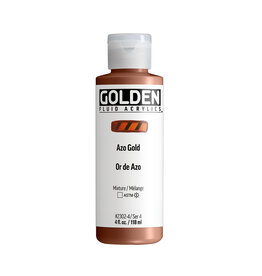Golden Golden Fluid Acrylics, Azo Gold 4oz Cylinder
