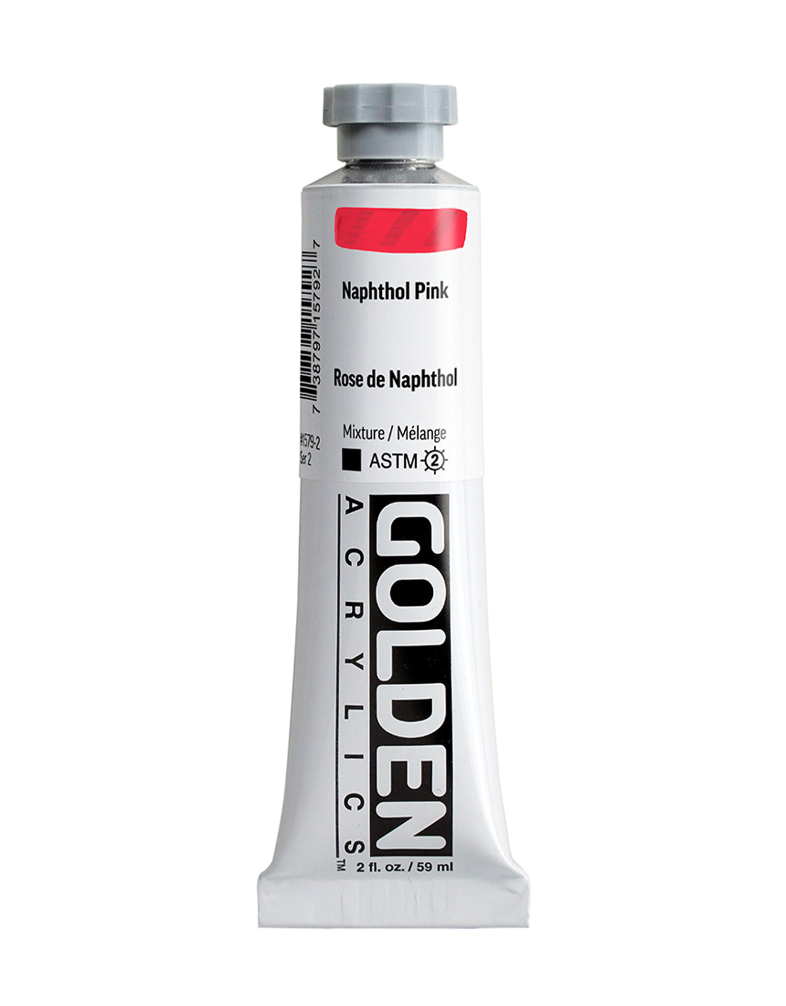 Golden Golden Heavy Body Acrylic Paint, Naphthol Pink, 2oz