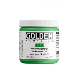 Golden Golden Heavy Body Acrylic Paint, Permanent Green Light, 8oz
