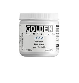 Golden Golden Heavy Body Acrylic Paint, Zinc White, 8oz