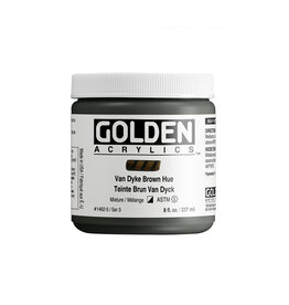 Golden Golden Heavy Body Acrylic Paint, Van Dyke Brown, 8oz