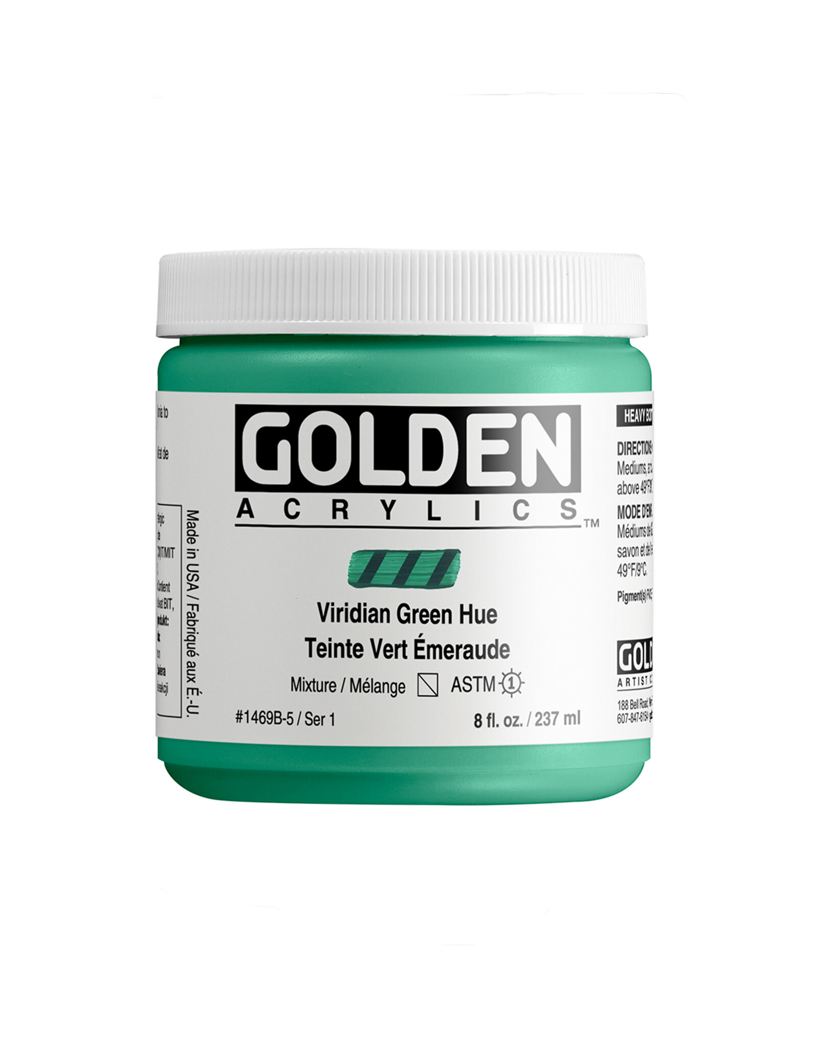 Golden Golden Heavy Body Acrylic Paint, Viridian Green, 8oz
