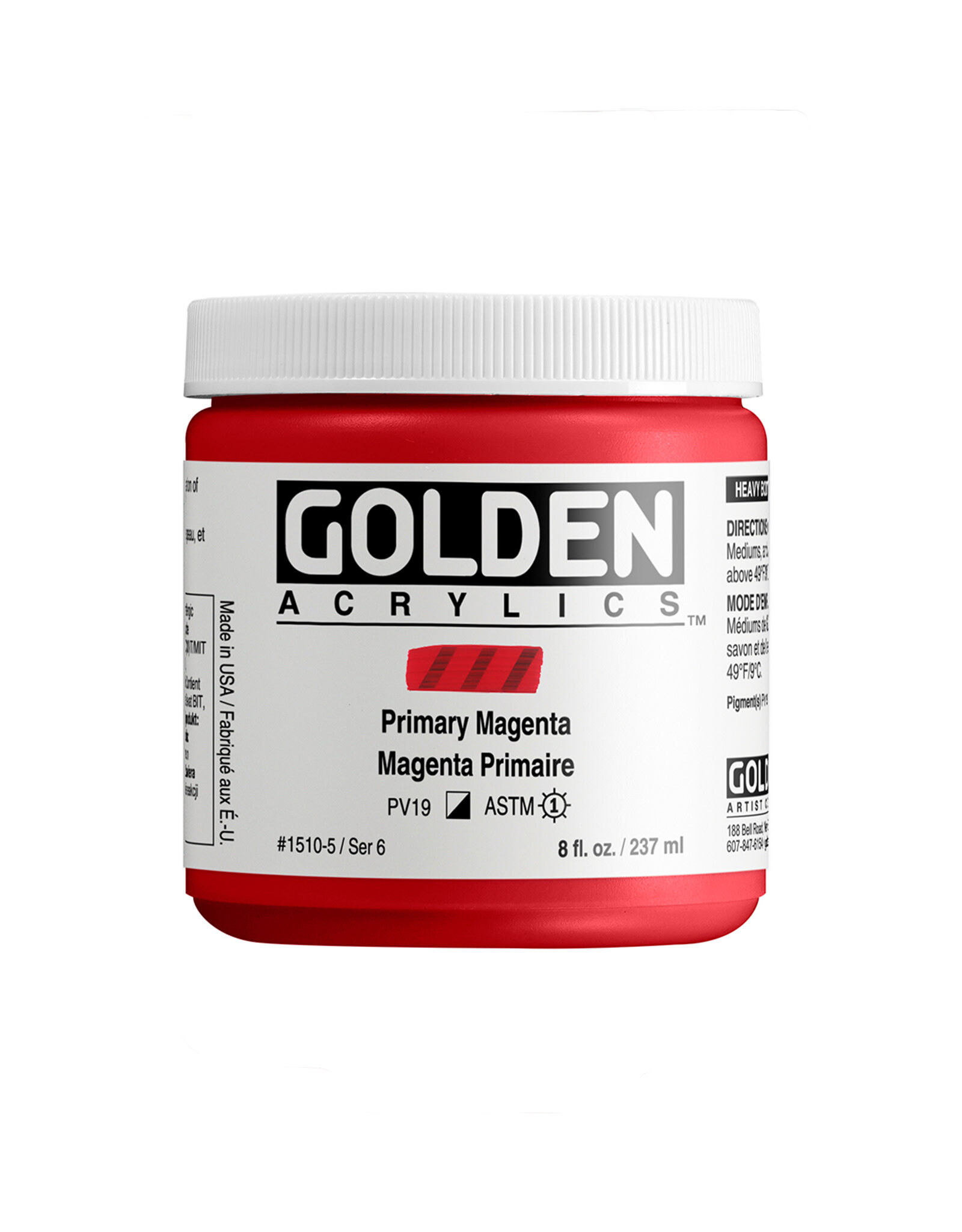 Golden Golden Heavy Body Acrylic Paint, Primary Magenta, 8oz