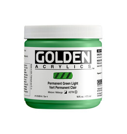 Golden Golden Heavy Body Acrylic Paint, Permanent Green Light, 16oz