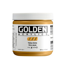 Golden Golden Heavy Body Acrylic Paint, Yellow Ochre, 16oz