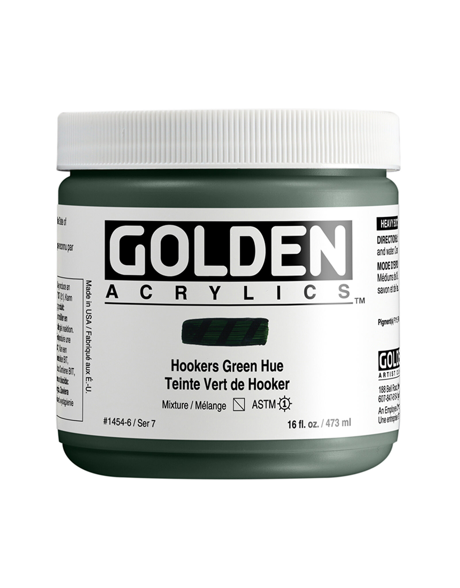 Golden Golden Heavy Body Acrylic Paint, Hookers Green Hue, 16oz