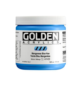 Golden Golden Heavy Body Acrylic Paint, Manganese Blue Hue, 16oz