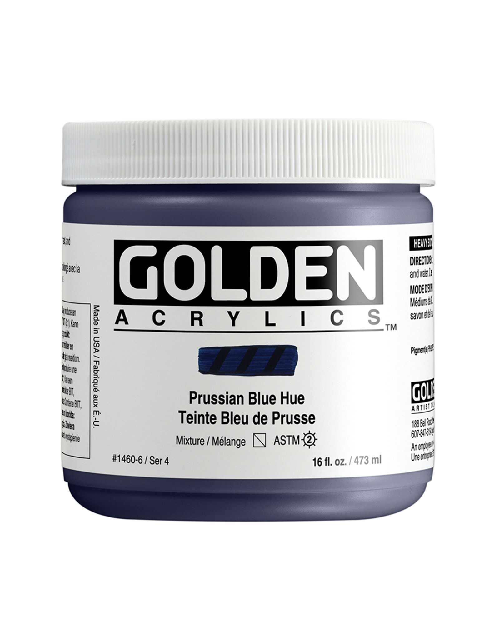 Golden Golden Heavy Body Acrylic Paint, Prussian Blue Hue, 16oz