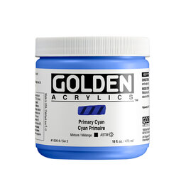 Golden Golden Heavy Body Acrylic Paint, Primary Cyan, 16oz