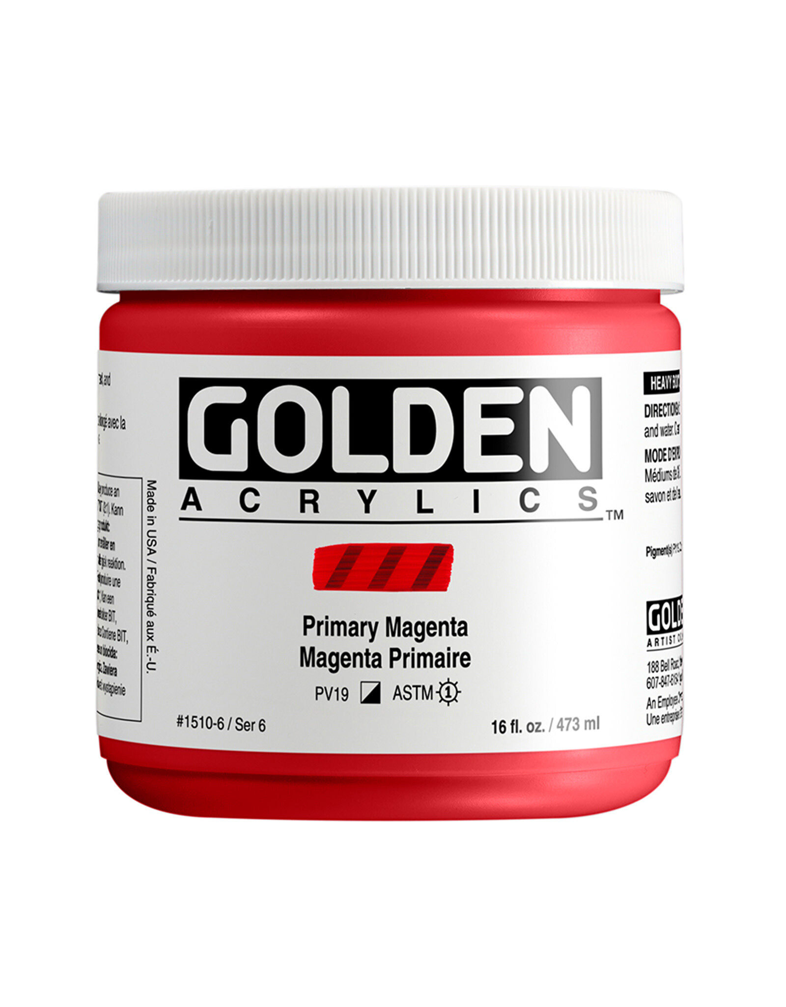 Golden Golden Heavy Body Acrylic Paint, Primary Magenta, 16oz